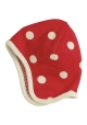 Reversible spotty red bonnet