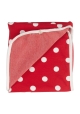 Reversible Spotty Red Blanket