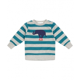 Piet - light grey and teal stripes